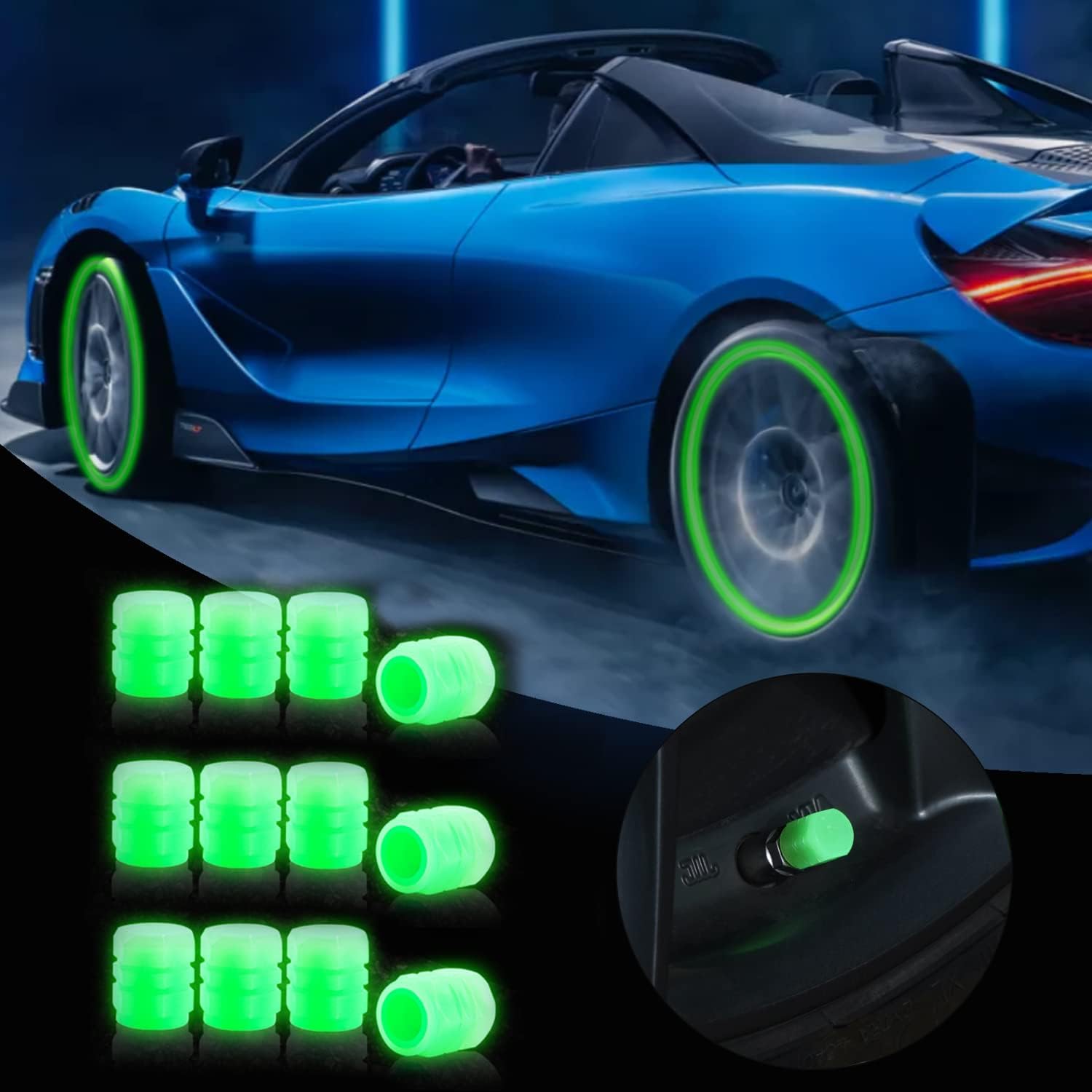 Luminous Tire Valve Caps